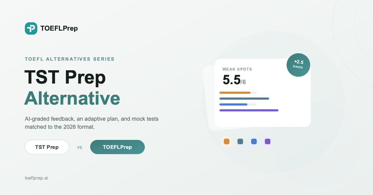 The Best TST Prep Alternative for TOEFL Preparation (2026 Comparison)