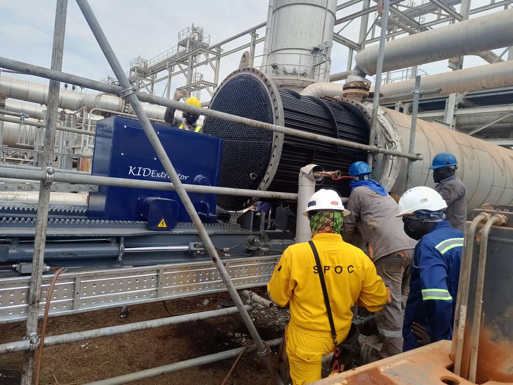 Engineering team at production facility